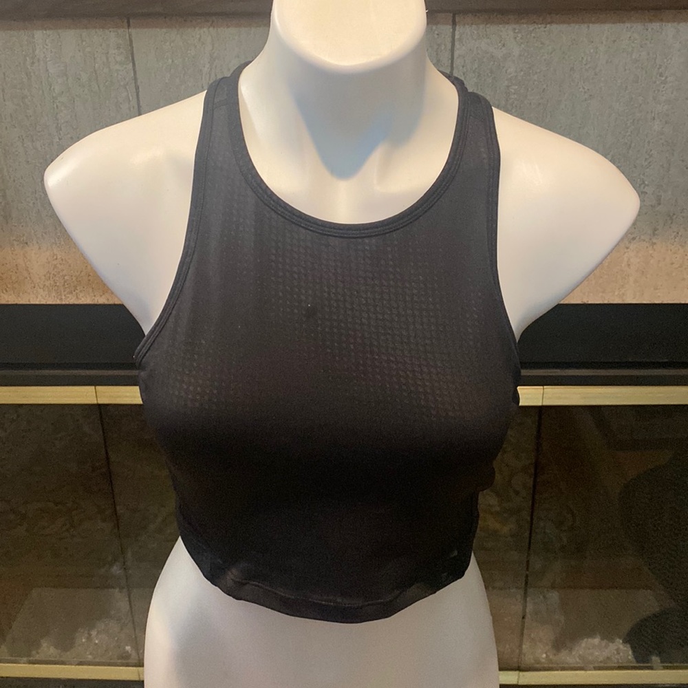 Calvin Klein Performance racerback black sports bra crop tank